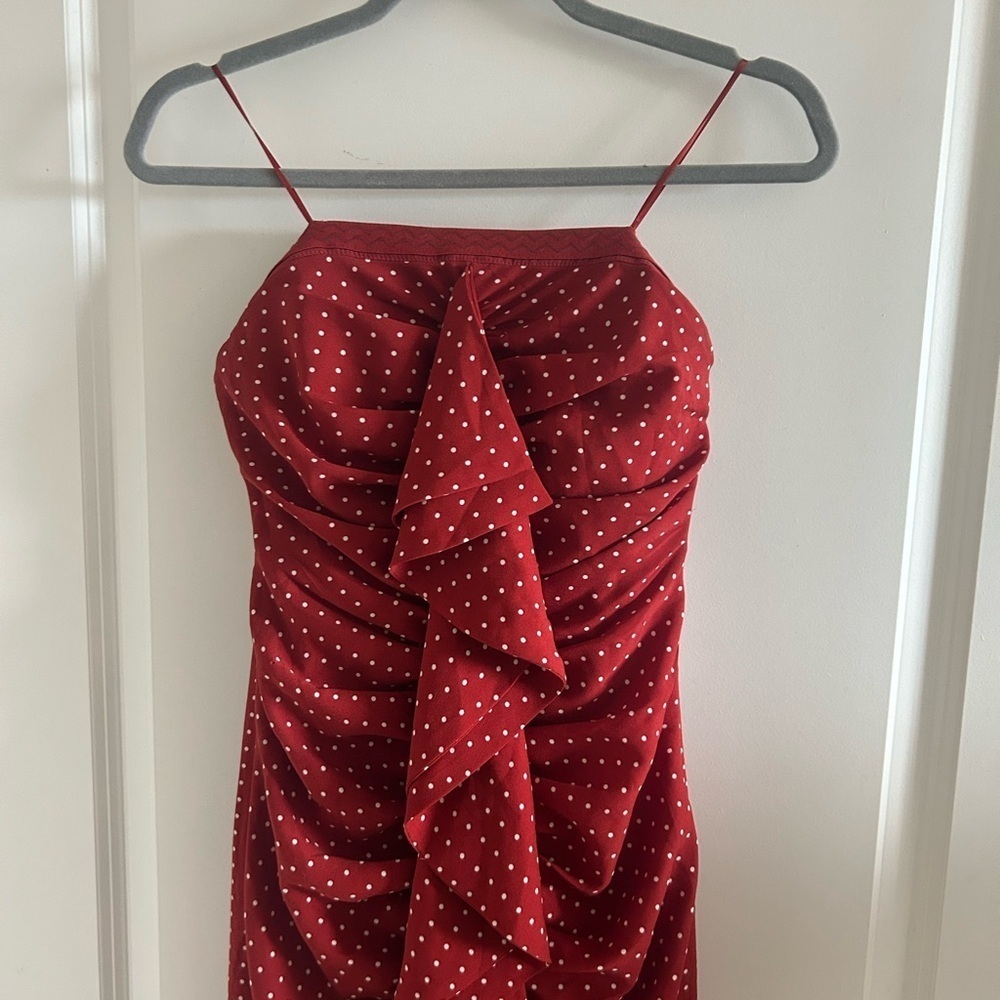 C/MEO Collective Timeless Vices Midi Dress In Red Spot - Picture 3 of 8